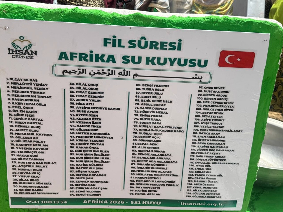 Güçlü Bir İhsan، Bereketli Bir Gelecek: Afrika’da Fil Suresi Su Kuyumuz Açıldı!