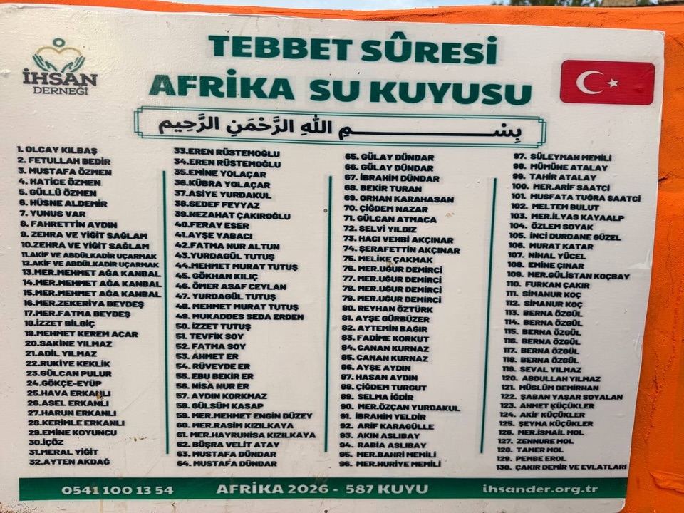 Ebedi Kazanç، Bitmeyen İhsan: Afrika’da Tebbet Suresi Su Kuyumuz Açıldı